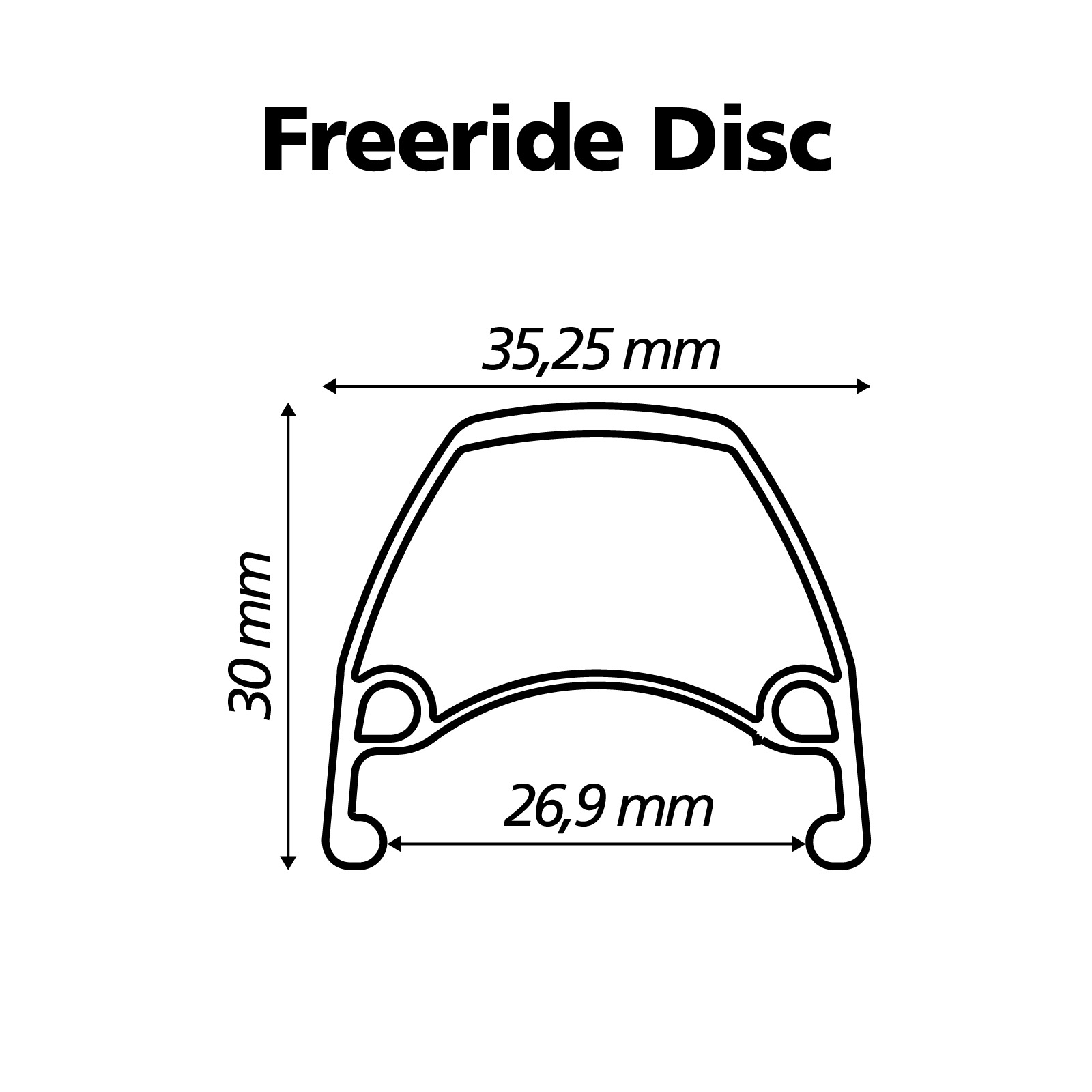 Perfil - Aro Viper Freeride Disc - Preto Fosco