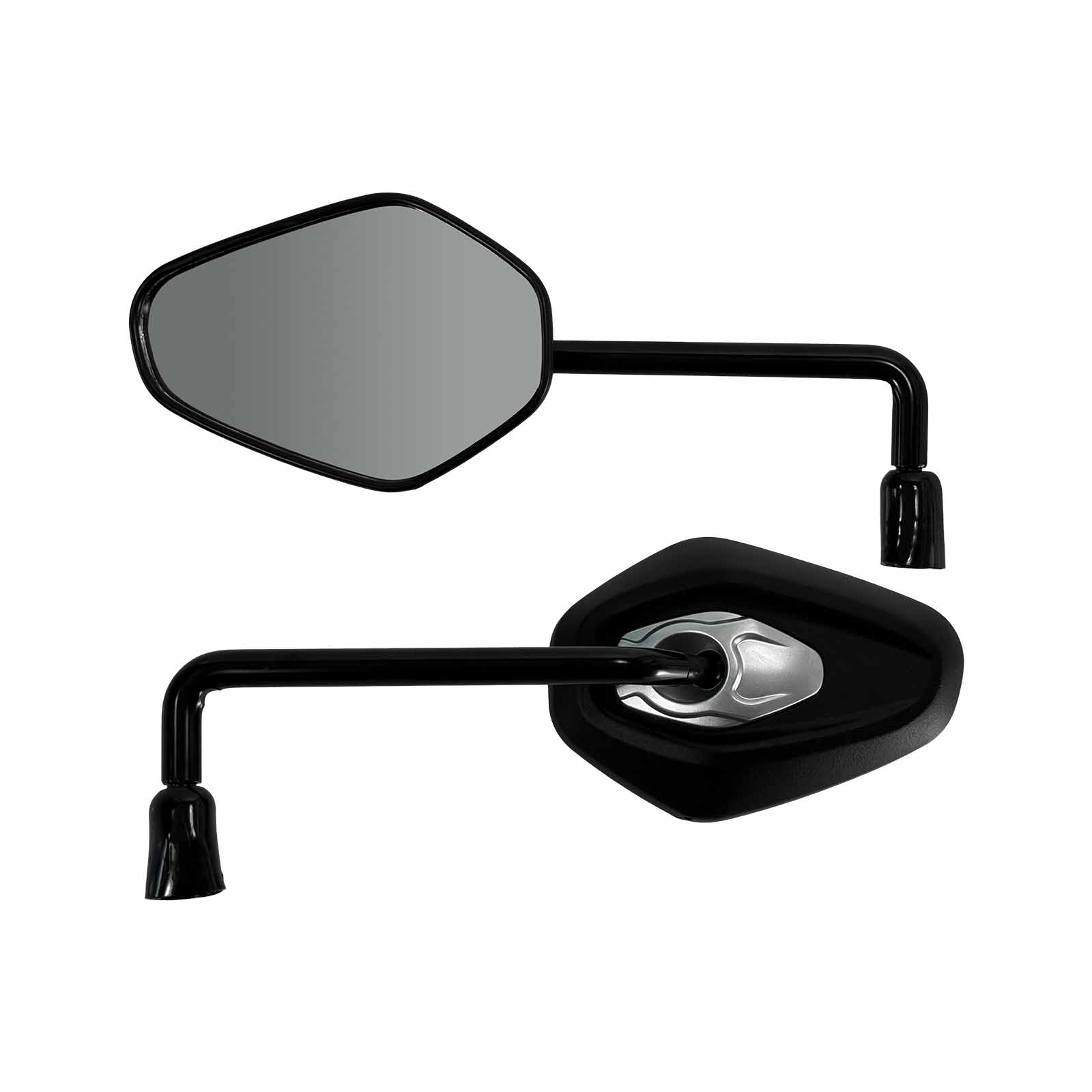 Espelho Retrovisor Viper Tiger 1200 Haste Reforçada Rebaixada Curta 90 graus Convexo Rosca H